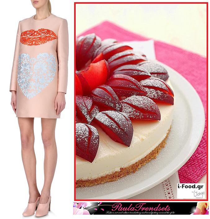 Charmayne dress, Stella McCartney Resort 2014 Cheese cake με ανθότυρο, λευκή σοκολάτα και κόκκινες βανίλιες