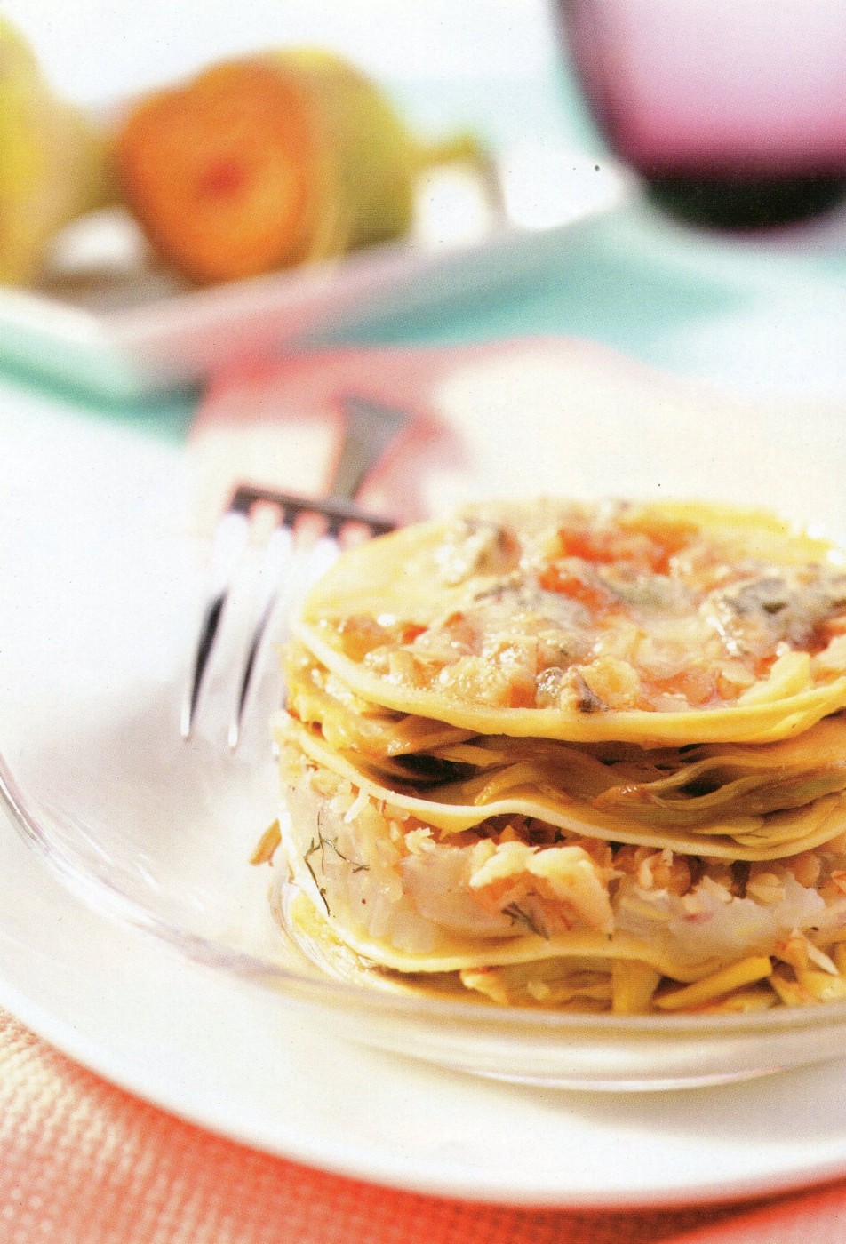 Lasagne με φινόκιο, αγκινάρες, καρύδια και gorgonz